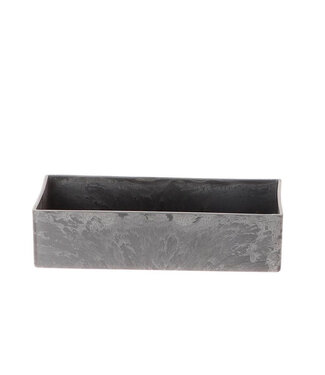 4A Bac à fleurs en plastique gris mélamine | Dimensions 20 x 10,5 x 5 centimètres | Par 12 pièces