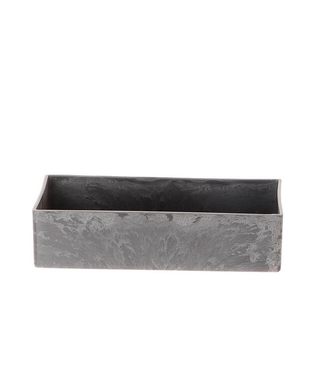 Bac à fleurs en plastique gris mélamine | Dimensions 20 x 10,5 x 5 centimètres | Commande par lot de 12 pièces