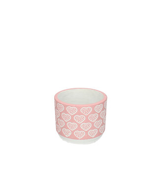 4A Céramique rose Adore | Dimensions 10,5 x 9,5 centimètres | Par 6 pièces