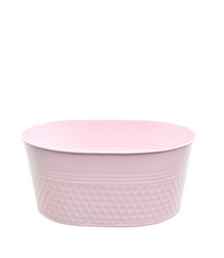4A Pot de fleurs en zinc rose clair Blush | Dimensions 27,5 x 20 x 12 centimètres | Par 10 pièces