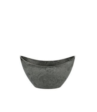 4A Bac à fleurs en plastique gris mélamine en forme de bateau | Dimensions 20 x 9 x 12 centimètres | Par 12 pièces
