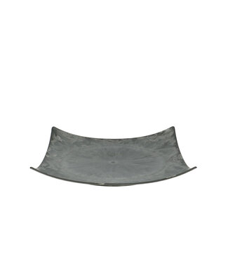 4A Assiette en mélamine plastique gris | Diamètre 23 centimètres | Hauteur 4 centimètres | Par 12 pièces