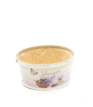 4A Pot de fleurs en bois couleur lilas Lavande | Dimensions 22 x 11 centimètres | Par 10 pièces