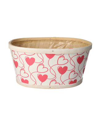 4A Liefde Hout Hearts bak 22*18*11cm      × ( x 10 )