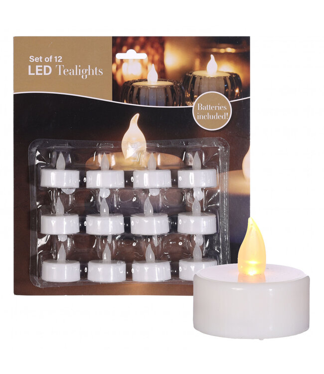 Kaars LED theelicht x12 incl.batt. ( x 1 )
