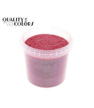 QC Paillettes Rouges Irisées dans un seau réutilisable | 400 grammes par seau | Taille des paillettes 1/64 - 0,6 mm - 15 Hex | À l'unité