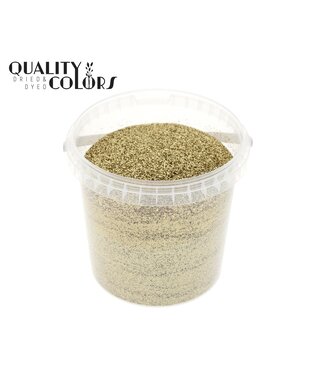 QC Paillettes couleur platine dans un seau réutilisable | 400 grammes par seau | Taille des paillettes 1/64 - 0,6 mm - 15 Hex | À l'unité