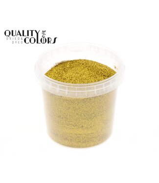 QC Paillettes dorées laser dans un seau réutilisable | 400 grammes par seau | Taille des paillettes 1/64 - 0,6 mm - 15 Hex | À l'unité