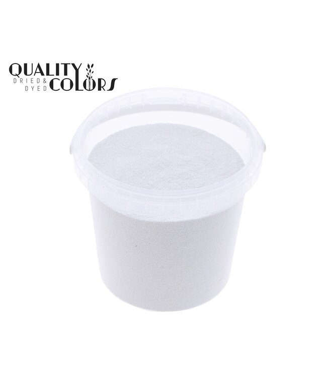 Paillettes blanches dans un seau réutilisable | 400 grammes par seau | Taille des paillettes 1/64 - 0,6 mm - 15 Hex | À commander à l'unité