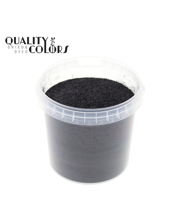 Paillettes Noires dans un seau réutilisable | 400 grammes par seau | Taille des paillettes 1/64 - 0,6 mm - 15 Hex | À l'unité disponible