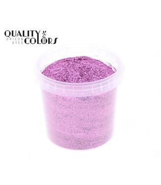 QC Paillettes Roses Lavande dans un seau réutilisable | 400 grammes par seau | Taille des paillettes 1/64 - 0,6 mm - 15 Hex | À l'unité