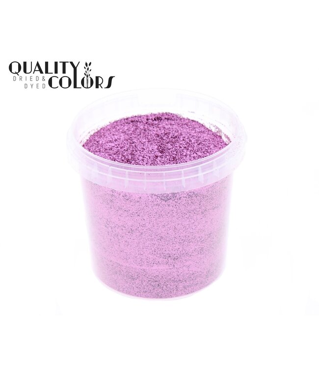 Paillettes Roses Lavande dans un seau réutilisable | 400 grammes par seau | Taille des paillettes 1/64 - 0,6 mm - 15 Hex | À commander à l'unité