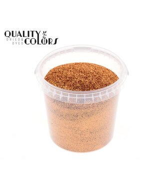 QC Paillettes cuivrées dans un seau réutilisable | 400 grammes par seau | Taille des paillettes 1/64 - 0,6 mm - 15 Hex | À l'unité