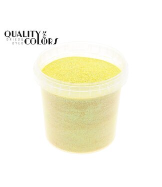 QC Paillettes Jaunes Irisées dans un seau réutilisable | 400 grammes par seau | Taille des paillettes 1/64 - 0,6 mm - 15 Hex | Par pièce