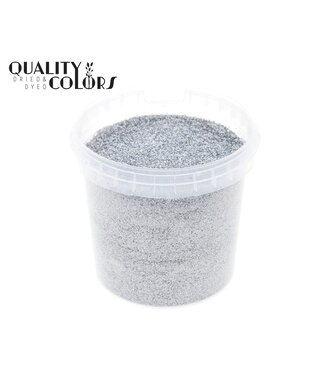 QC Laser Silberfarbene Glitzer in wiederverwendbarem Eimer | 400 Gramm pro Eimer | Glitzergröße 1/64 - 0,6 mm - 15 Hex | Pro Stück