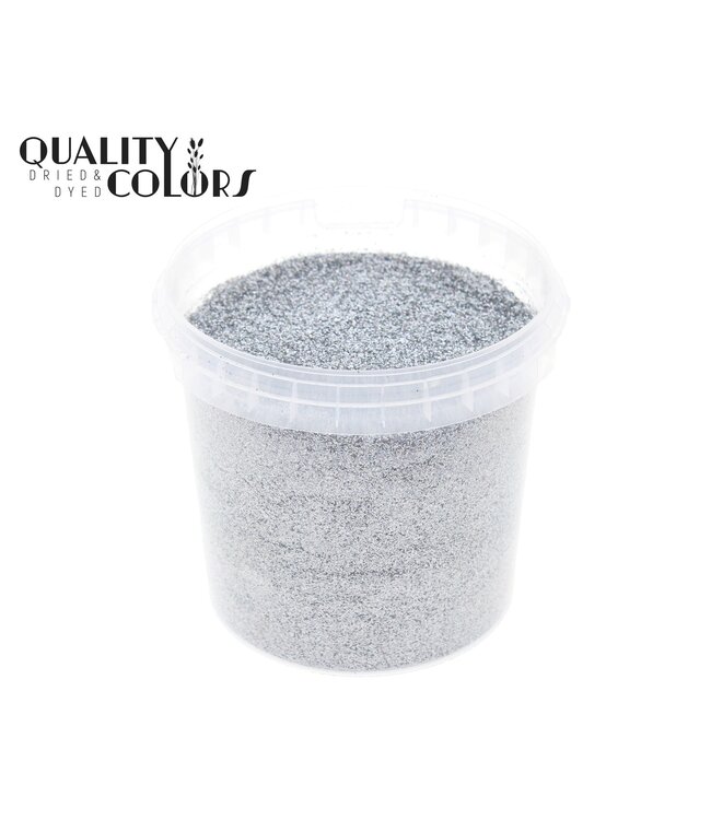Laser Paillettes Argentées dans un seau réutilisable | 400 grammes par seau | Taille des paillettes 1/64 - 0,6 mm - 15 Hex | À l'unité à commander