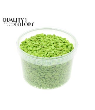 QC Galets décoratifs vert clair dans un seau réutilisable | Taille 9 - 13 millimètres | 3 litres par seau | Par seau