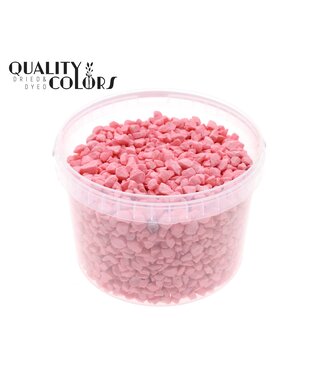 QC Galets décoratifs roses dans un seau réutilisable | Taille 9 - 13 millimètres | 3 litres par seau | Par seau