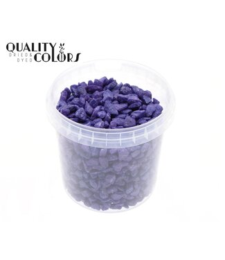 QC Galets décoratifs violets dans des seaux réutilisables | Taille 9 - 13 millimètres | 1 litre par seau | Par 6 seaux