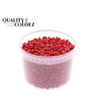 QC Galets décoratifs rouges dans un seau réutilisable | Taille 9 - 13 millimètres | 3 litres par seau | Par seau