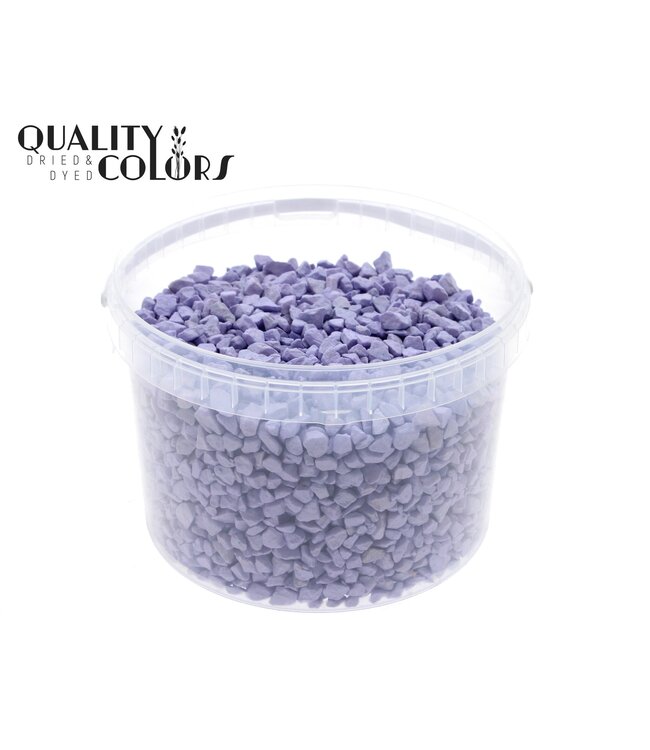 Galets décoratifs lilas dans un seau réutilisable | Taille 9 - 13 millimètres | 3 litres par seau | À commander par seau