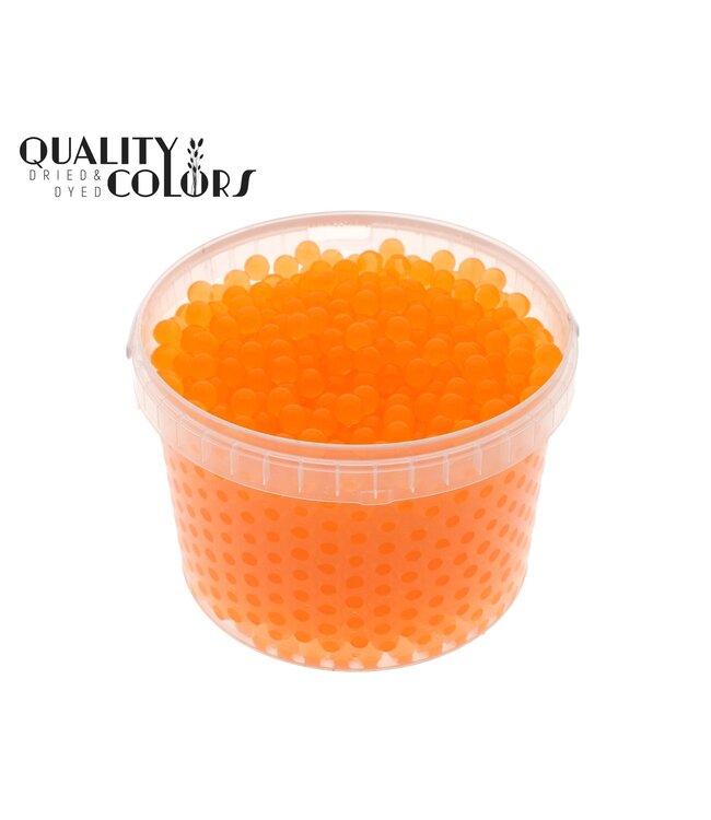Perles d'eau orange dans un seau réutilisable | 3 litres par seau | taille des billes ± 1 centimètre | Prêt à l'emploi | À commander par seau