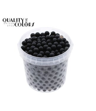 QC Perles d'eau noires dans des seaux réutilisables | 1 litre par seau | taille des billes ± 1 centimètre | Prêt à l'emploi | Par 6 seaux