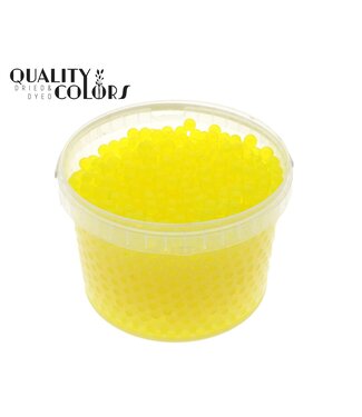 QC Perles d'eau jaunes dans un seau réutilisable | 3 litres par seau | taille des billes ± 1 centimètre | Prêt à l'emploi | Par seau