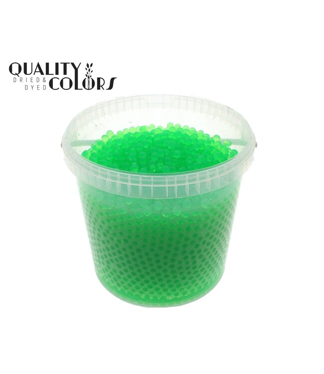 Perles d'eau vert clair dans un seau réutilisable | 10 litres par seau | taille des billes ± 1 centimètre | Prêt à l'emploi | Disponible à l'unité par seau
