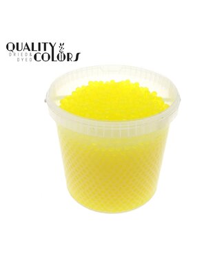 QC Perles d'eau jaunes dans un seau réutilisable | 10 litres par seau | taille des billes ± 1 centimètre | Prêt à l'emploi | Par seau