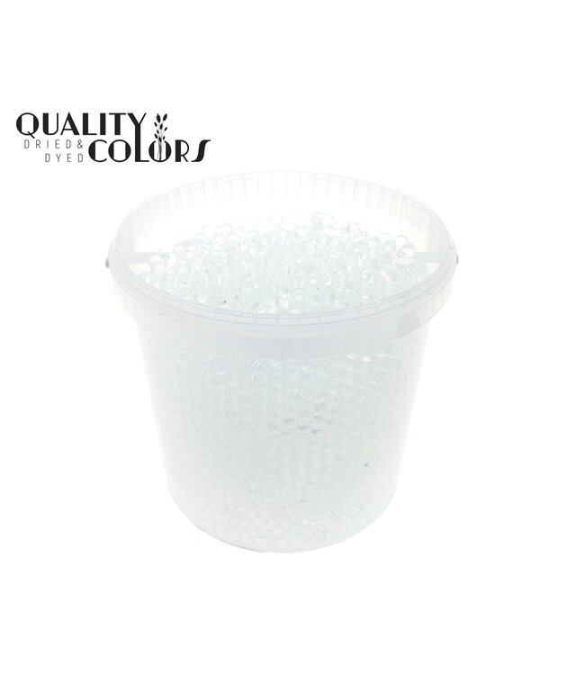 Perles d'eau transparentes dans un seau réutilisable | 10 litres par seau | taille des billes ± 1 centimètre | Prêt à l'emploi | À commander par seau