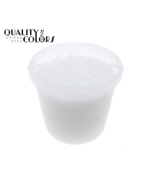 Perles d'eau blanches dans un seau réutilisable | 10 litres par seau | taille des billes ± 1 centimètre | Prêt à l'emploi | À commander par seau