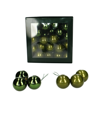 4A Groene parelkleurige kerstbal | Diameter 40 millimeter | Per 36 stuks