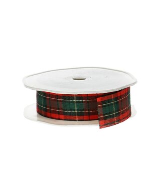 4A Christmas Ribbon Check | Width 25 millimetres | Length 25 metres | Per piece