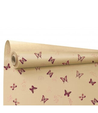 4A Papier à motif de fleurs roses sur rouleau Floraison | Largeur 80 centimètres | Longueur 40 mètres | Par pièce