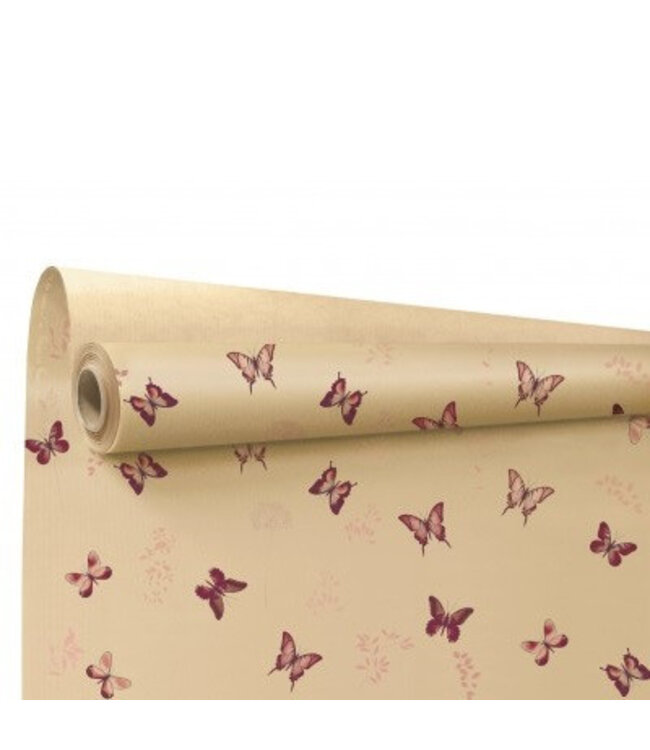 Papier à motif de fleurs roses sur rouleau Floraison | Largeur 80 centimètres | Longueur 40 mètres | À commander à l'unité