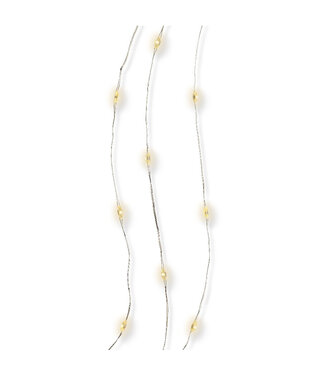 4A Silver-coloured LED wire | 20 Warm white lights | including batteries | Length 95 centimetres | Per piece