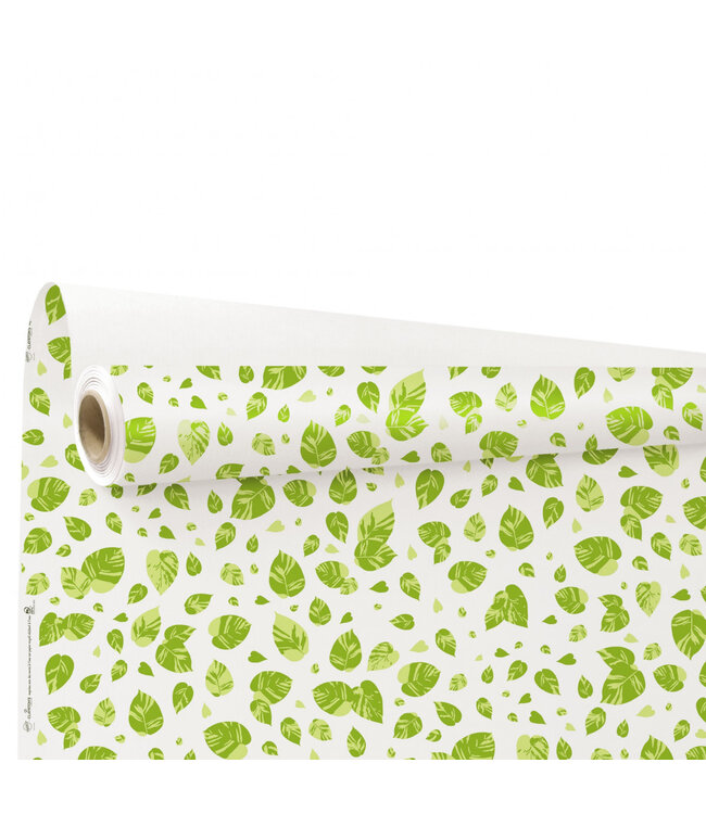 Papier blanc-vert sur rouleau Eco Lina | Largeur 80 centimètres | Longueur 25 mètres | À l'unité disponible