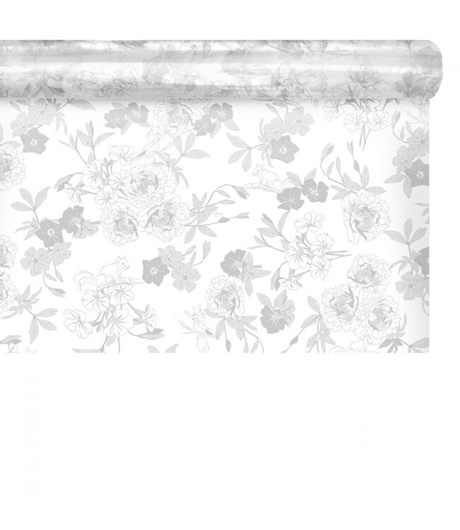 White natural madness on roll forest motif | Width 80 centimetres | Length 100 metres | Available to order per piece