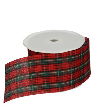 4A Christmas ribbon Check | Width 60 millimetres | Length 20 metres | Per piece