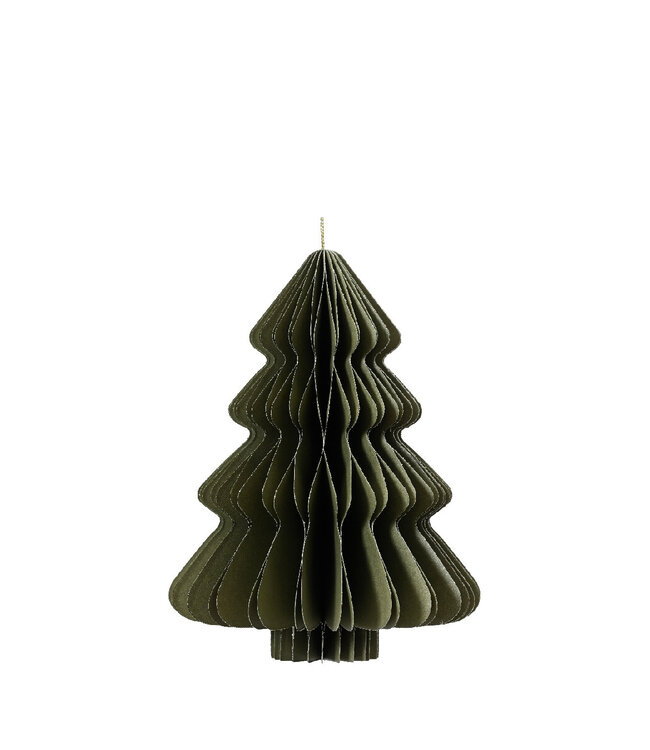 Ornement de sapin de Noël en papier vert | Hauteur 15 centimètres | Disponible à l'unité