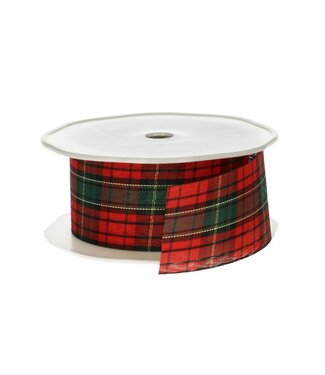 4A Christmas Ribbon Check | Width 38 millimetres | Length 25 metres | Per piece
