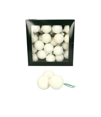 4A Natural pearl white Christmas bauble | Diameter 40 millimetres | Per 36 pieces