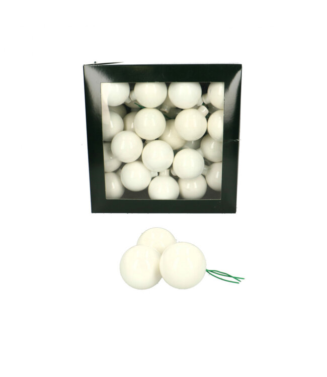 Natural pearl white Christmas bauble | Diameter 40 millimetres | Available to order in sets of 36