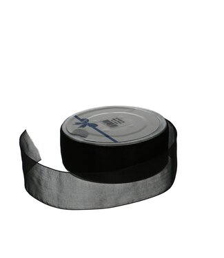 4A Black organza ribbon | Width 25 millimetres | Length 50 metres | Per piece