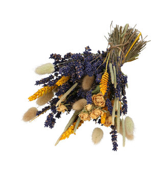 4A Bouquet Jaune de fleurs séchées Lavande | Longueur 33 centimètres | Par bouquet