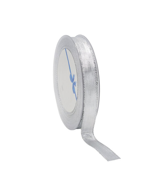Silver-coloured ribbon Shine | Width 15 millimetres | Length 25 metres | Available per piece