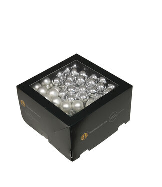4A Silver-coloured Christmas bauble | Matte and shiny baubles | Diameter 25 millimetres | Per 144 pieces