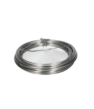 4A Fil d'aluminium argenté | Diamètre 2 millimètres | Longueur 12 mètres | Poids 100 grammes | Par pièce