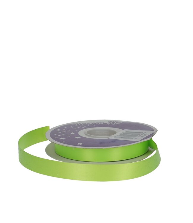 Ruban polyseta vert lime | 19 mm | Longueur 91 mètres | À commander à l'unité